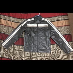 Men’s Carbon Faux Leather Jacket XL